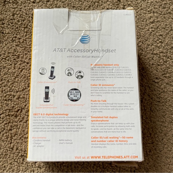 AT&T CL80113 Accessory Handset for CL82213 - Picture 9 of 12